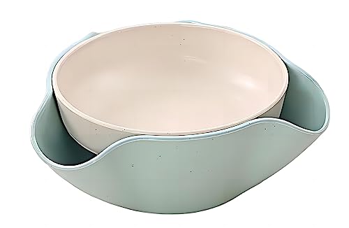 ECOHAGOU 9.6'' Serving Bowls, 84oz Bamboo Fiber Salad Bowls Set of 4, Large  Bowls for Kitchen, Deep Oval Bowls for Salad, Vegetable