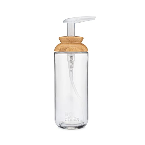 Glass and Bamboo Soap Dispenser Pure Soap 17 fl oz