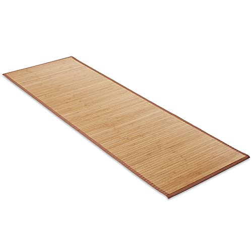 Bamboo Floor Mat 24 x 72 Natural Bamboo Light Wood