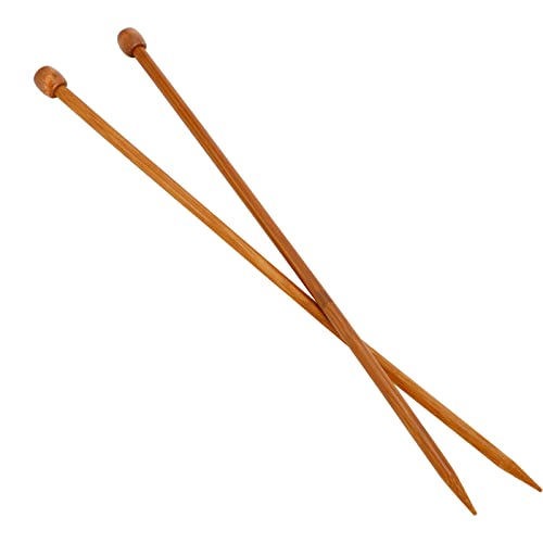 Weabetfu Large Size Bamboo Knitting Needle Straight Single Pointed