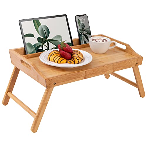 Wooden Foldable Laptop Stand, Portable Lap Desk, Laptop Bed Tray, Breakfast  Serving Tray, Multifunctional Stand, Work From Home Gift for Him 