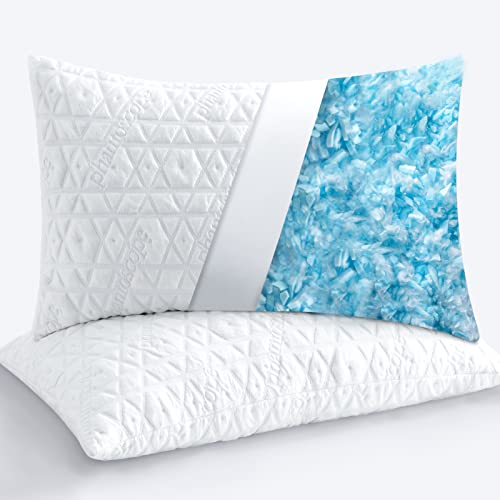 Qutool Cooling Bed Pillows for Sleeping Adjustable Gel Shredded