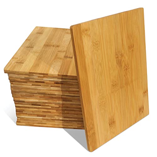 Bulk Plain Bamboo Cutting Board Without Handle (Set of 12) | for Customized, Personalized Engraving Purpose | Wholesale Premium Bamboo Board (
