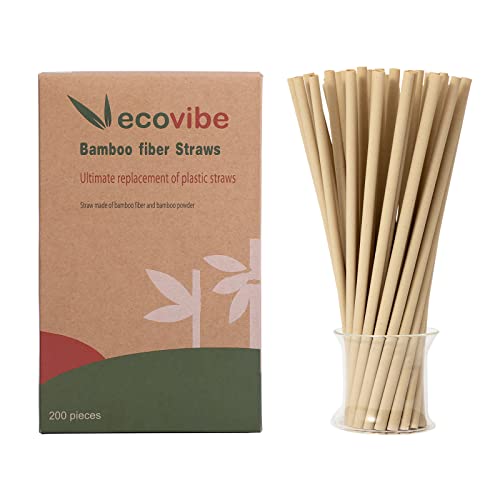 Viski Stainless Cocktail Straws - Reusable Copper Straws - Eco-Friendly  Bamboo Finish Metal Drinking Straws 9.5 Inch, Set of 4