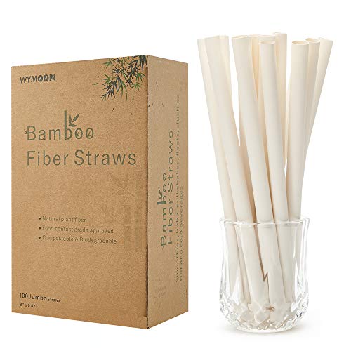 DecorWoo 20 Pack Reusable Straws, 7.8 Inch Bamboo Straws BPA Free,  Biodegradable Wooden Straws Alternative to Plastic Straws, Include Cleaning  Brush