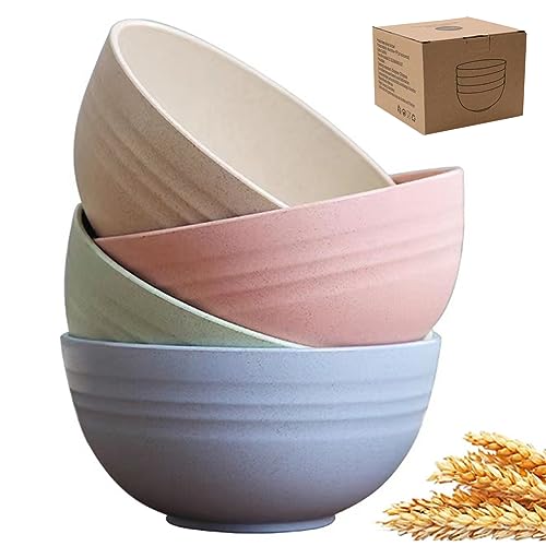 4 Pack Lightweight Wheat Straw Plates-degradable Lightweight Wheat Straw  Plates,5.5 Unbreakable Dinner Plates, Dishwasher Microwave Safe, Bpa Free