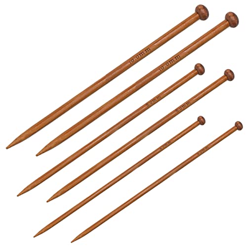 14 Inch Single Point Bamboo Knitting Needles Set for Beginners 18 Pairs US  Size 0-15 (2.0-10.0mm) Straight Wooden Knitting Needles Long Wood Needles  Prefect for Sweaters Socks Shawl and Scarf Brown