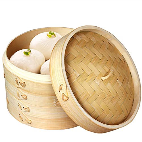 DIM SUM Vaporiera Media Bambu Cottura A Vapore - diam 20xh 6 cm - 10 pz 