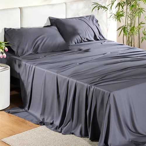 CozyLux Satin Sheets Queen Size - 4 Piece Light Grey Bed Sheet Set with  Silky Microfiber, 1 Deep Poc…See more CozyLux Satin Sheets Queen Size - 4