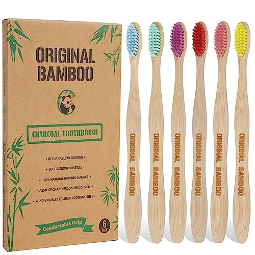 100 counts bamboo handle disposable brushes