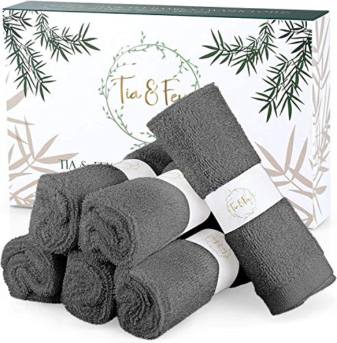 T-TOMI BIO Bamboo baby washcloths Grey