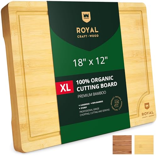 Wood Cutting Board for Kitchen, Dishwasher Safe, Dual-Sided with Juice  Groove,17.3 x 12.8, 17.5-Inch x 13-Inch - Food 4 Less