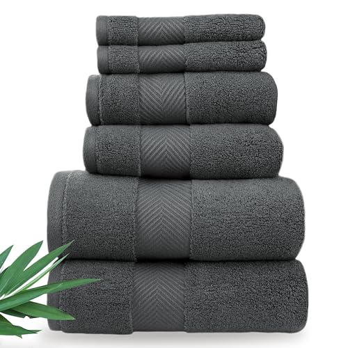 Ultra Soft Bamboo Bath Towel Set - Silver, Misona