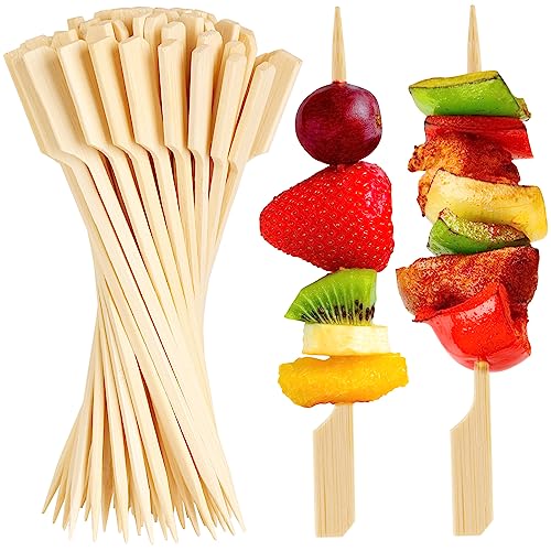 Alpine Cuisine Natural Bamboo Skewers for BBQ 12-Inch - Wooden Shish K
