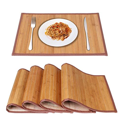 Genuine wood placemats Set of 4