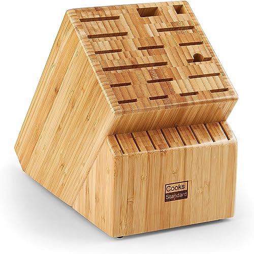 Secura Magnetic Knife Block Double side Knives Holder Bamboo Knife Stand  for Kitchen Cutlery Display Rack and Organizer with Acrylic Shield Double  Side Storage Strongly Magnetic,12 inch 